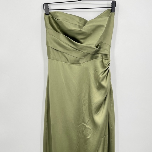 Reformation Barrow Silk Dress in Artichoke size 6 NWT - Picture 5 of 8